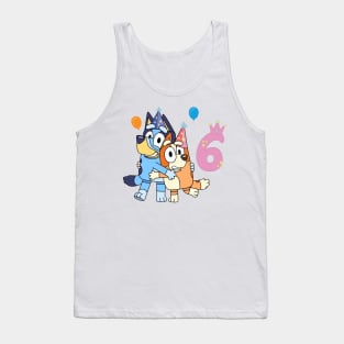 Bluey Happy 6 Years Birthday Tank Top